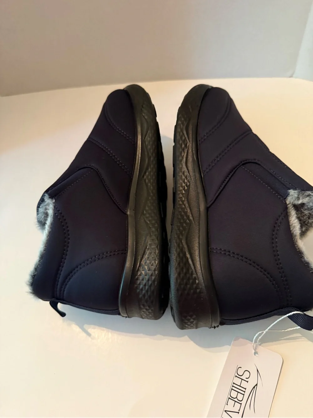 Shibever Rocket Navy Fur Lined Slip-On Winter Shoes New Women’s EU 41, US 10.5